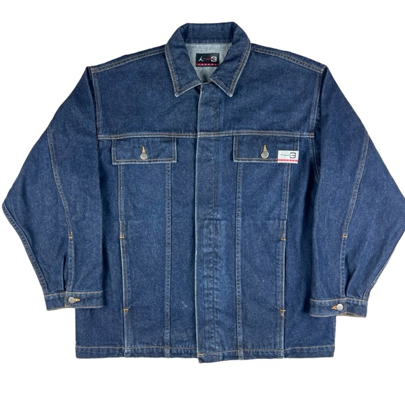 Vintage Nike Air Jordan 3XL Two 3 23 Denim Trucker Jean Jacket Made In Canada